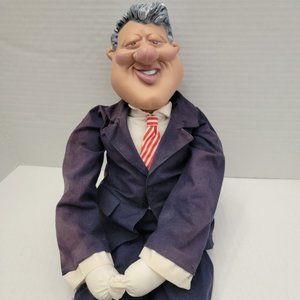 1993 Tradewinds Ent. President Bill Clinton Long Plush Doll Shelf Sitter Display